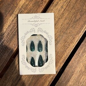 Green New Press on Nails DIY NIP